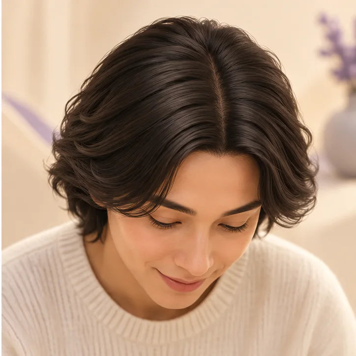 Warm illustrated Day 90 hair check-in with a clearer long-term trend